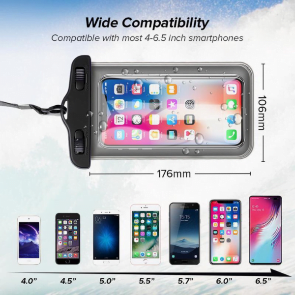 Mobstore waterdichte telefoonhoes - compatibel met 4 - 6,5 inch smartphones