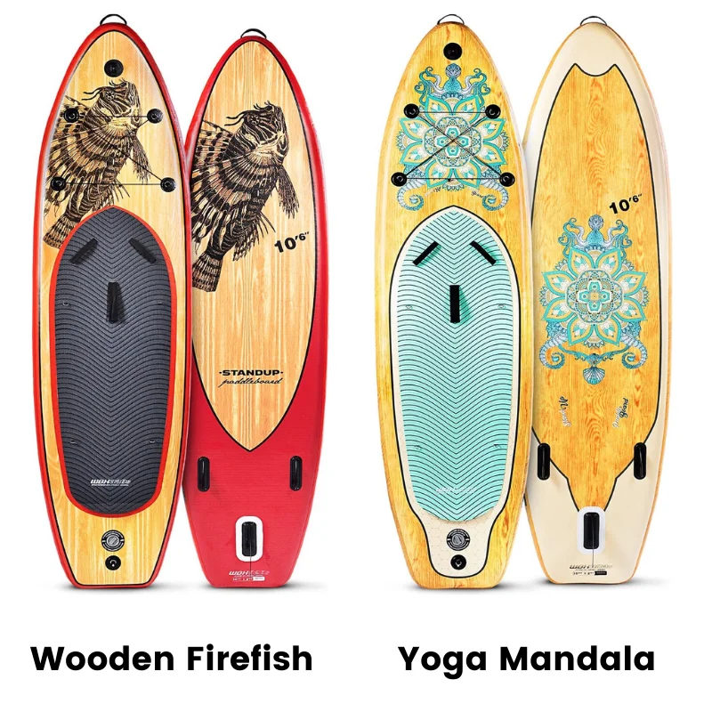 Sportstech WBX sup board - Wooden Firefish en Yoga Mandala